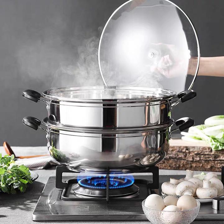 Nồi Hấp Inox 2 Tầng Đa Năng Modosa - Hàng Chính Hãng