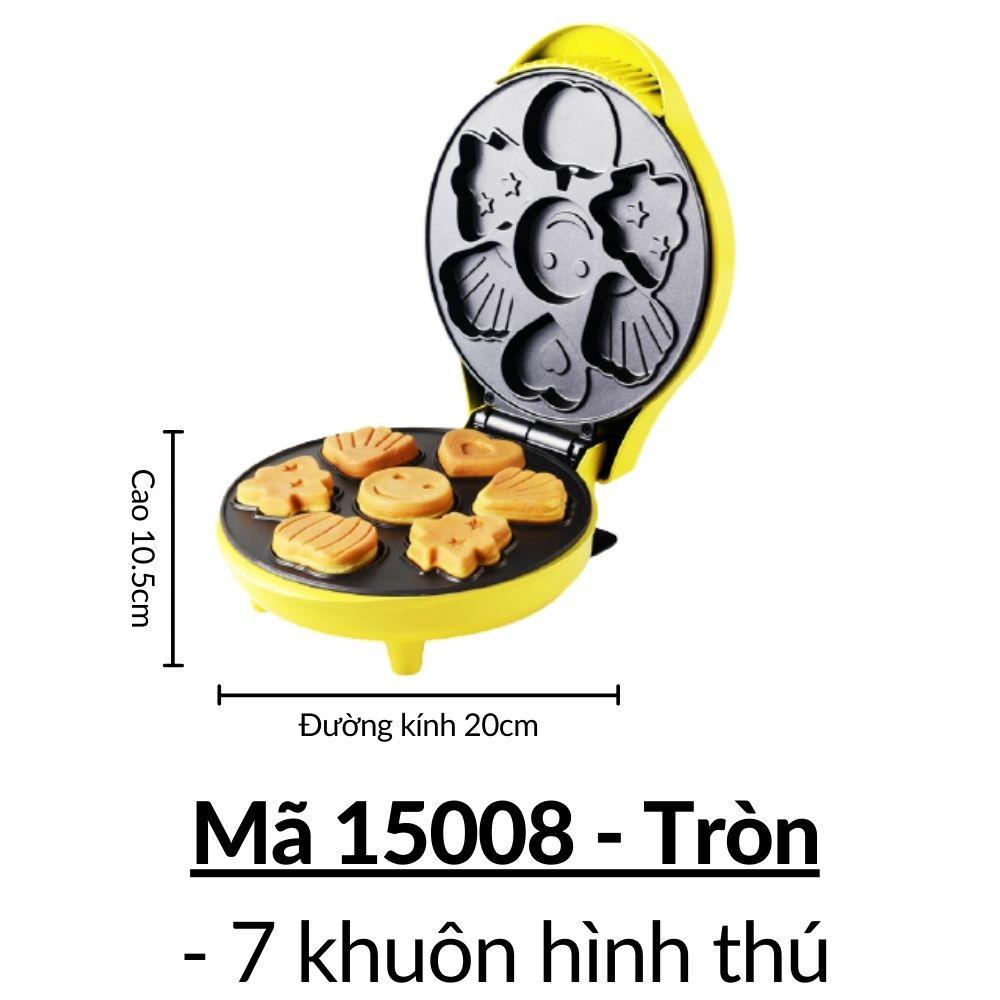 Máy nướng bánh mini ️Chọn Khuôn hình thú hoặc Khuôn Vuông️ mã 15008.15009