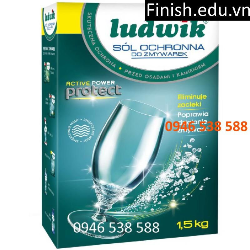 Muối rửa bát Ludwik 1.5kg - chế phẩm làm mềm nước cho máy rửa bát chén