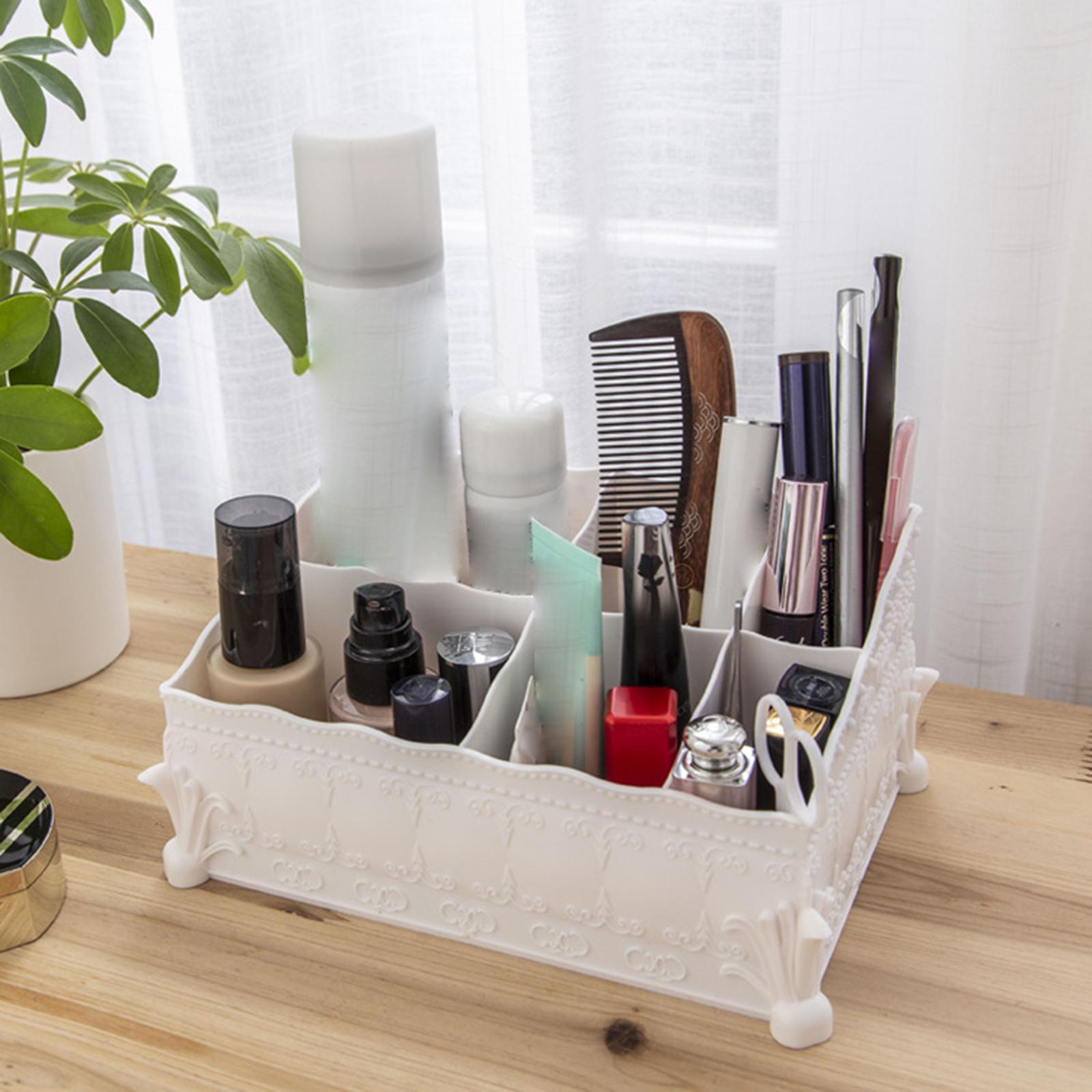 Cosmetic Storage Box Large Capacity Dresser Desktop Organizer for Bedroom Home