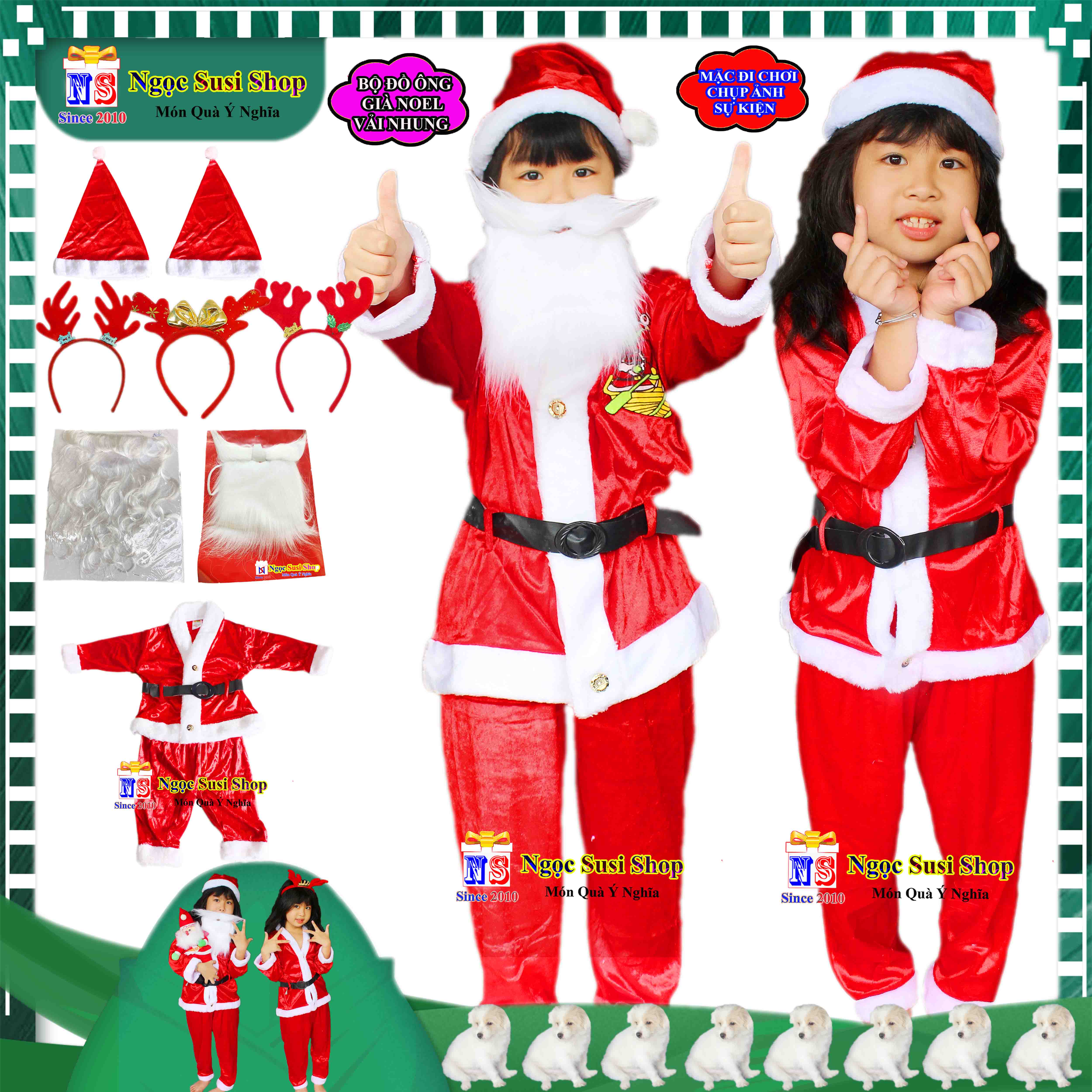 QUẦN ÁO ÔNG GIÀ NOEL CHẤT VẢI NHUNG CAO CẤP CHO BÉ TỪ 1 - 10 TUỔI BỘ ĐỒ NOEL MẶC ĐI CHƠI SỰ KIỆN CHỤP ẢNH SIÊU ĐẸP