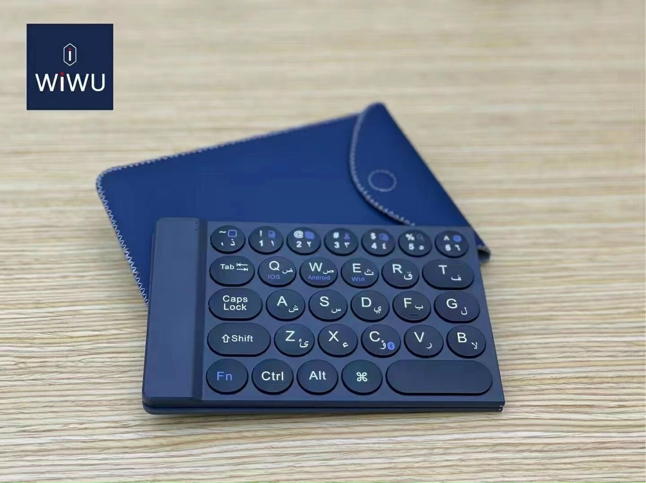 Bàn Phím Không Dây Wiwu Fold Mini Keyboard Kết Nối Bluetooth Hỗ Trợ Tốt Máy Tính Bảng, Máy Tính Xách Tay - Hàng Chính Hãng