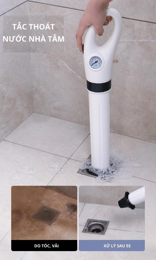 Máy thông tắc bồn cầu với một nút ấn EuroHome