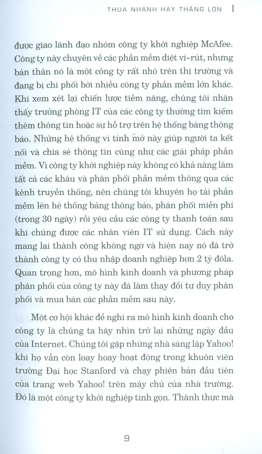 THUA NHANH HAY THẮNG LỚN - THAY TƯ DUY CÔNG TY THÀNH ĐẠT