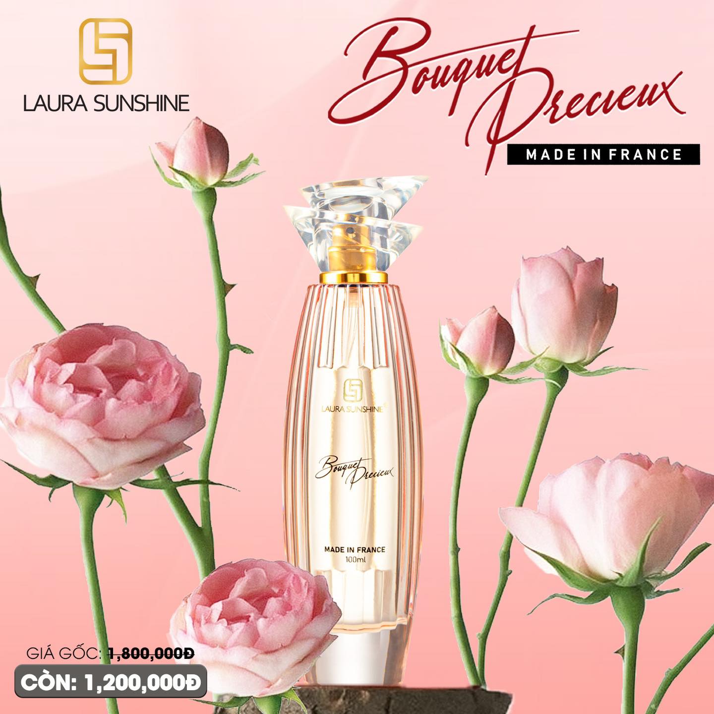 [Tặng Quà]Nước hoa nữ Laura Paris No1 Bouqet Precieux Nhật Kim Anh 100ml