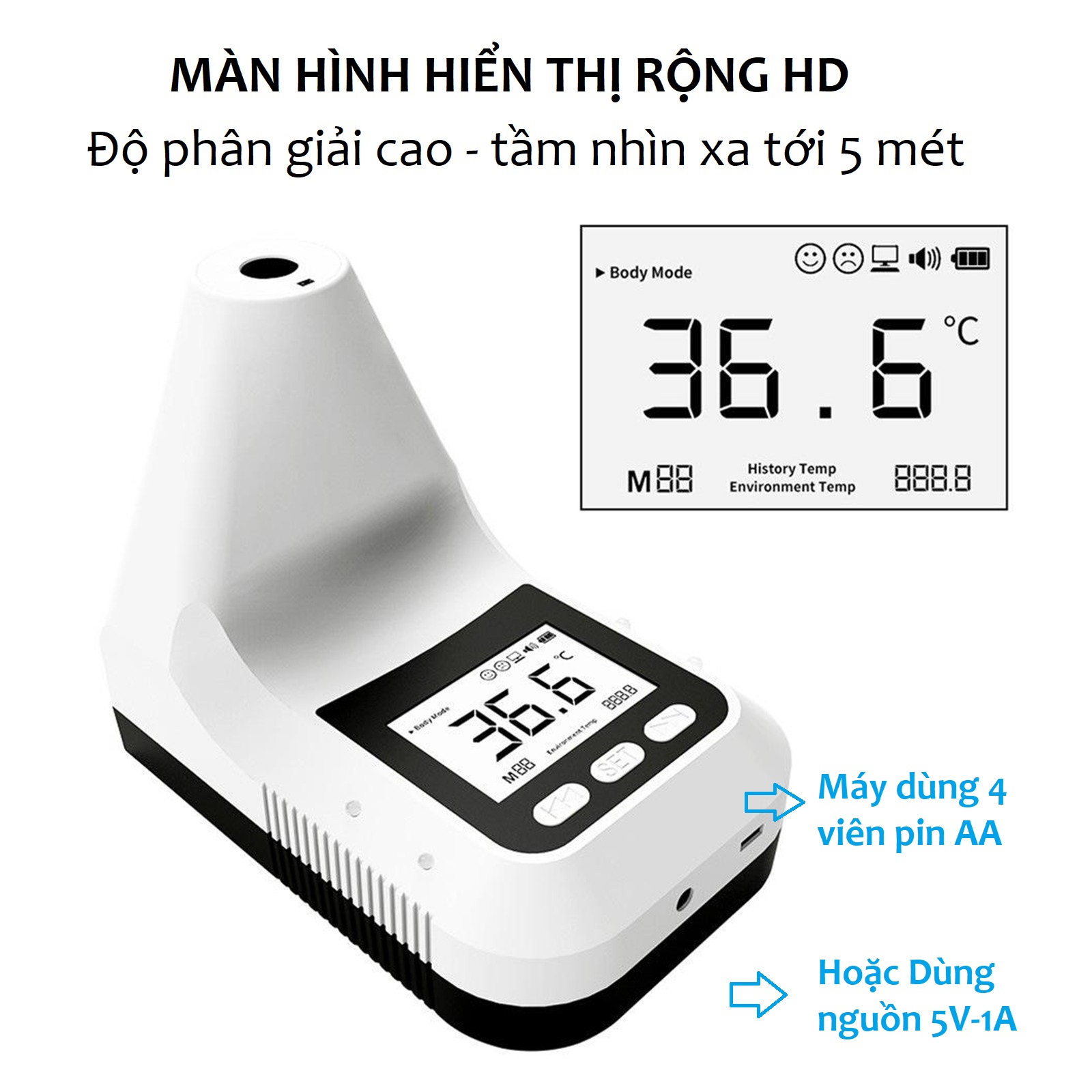 Máy đo thân nhiệt cảm ứng hồng ngoại K3 pro