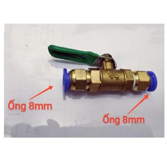 Bộ van khóa ống hơi tưới phun sương 8mm - van khóa ống phun sương