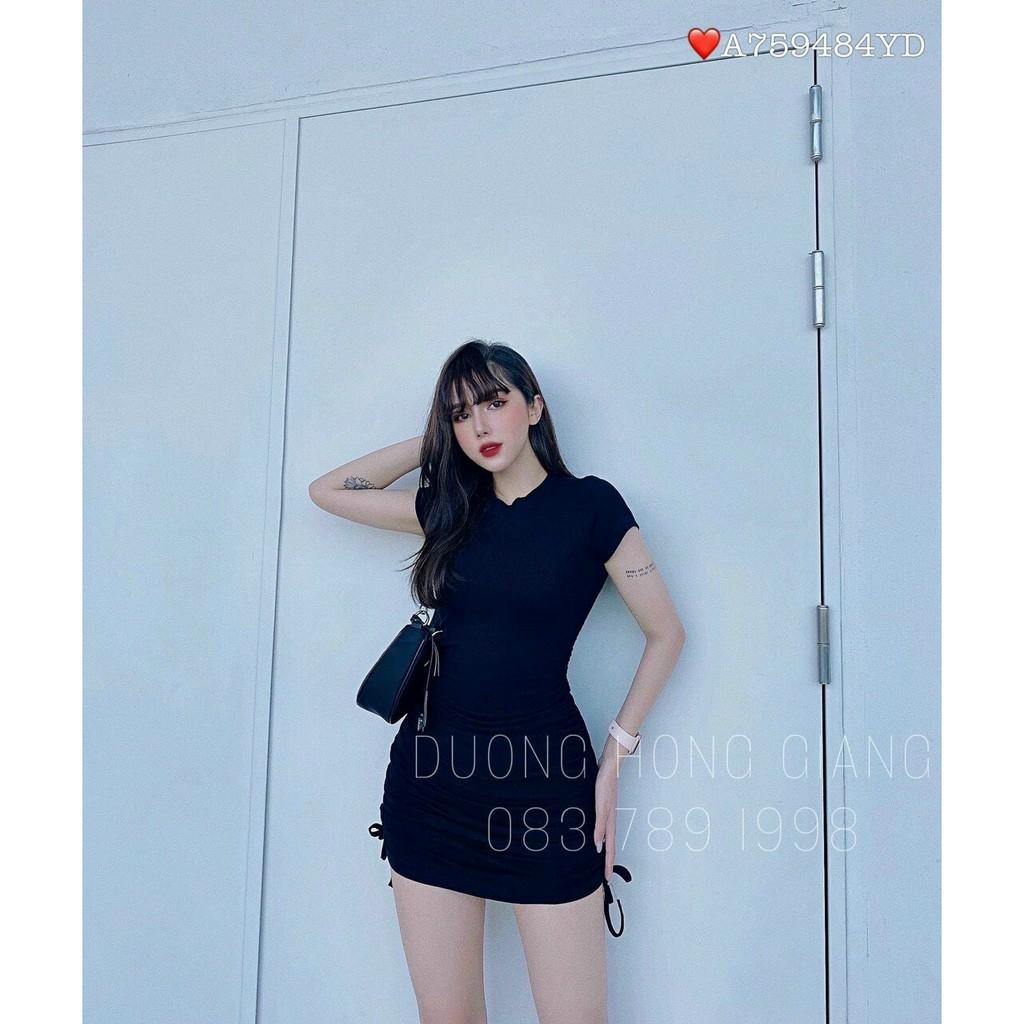 Váy đầm nữ body rút dây hông lạ mắt