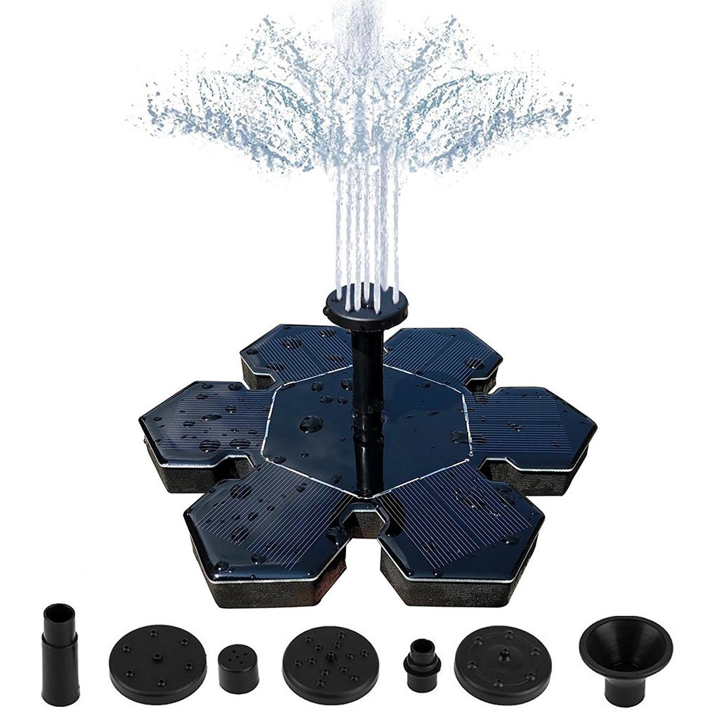 Solar Panel Powered Submersible Fountain Garden Pond Water Pump
