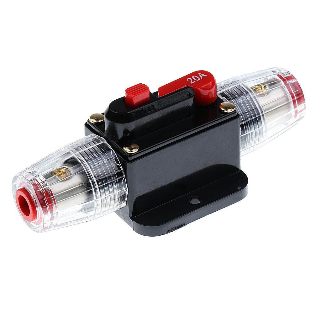 3pcs 12V-24V 20A Breaker Reset Fuse Car Boat Fuse Holder Waterproof Fuse For Protection System