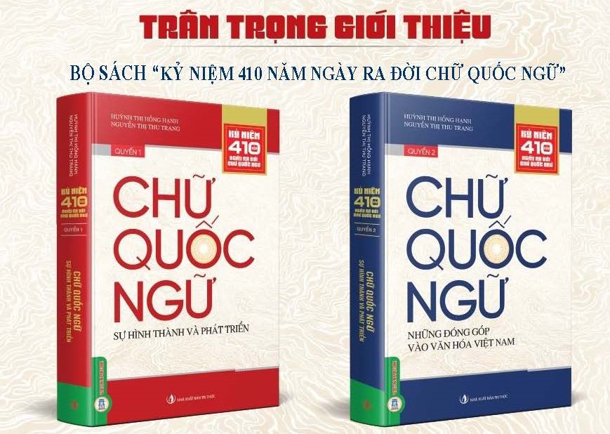 Bộ sách Kỷ Niệm 410 Năm Ngày Ra Đời Chữ Quốc Ngữ 2 Quyển/Bộ