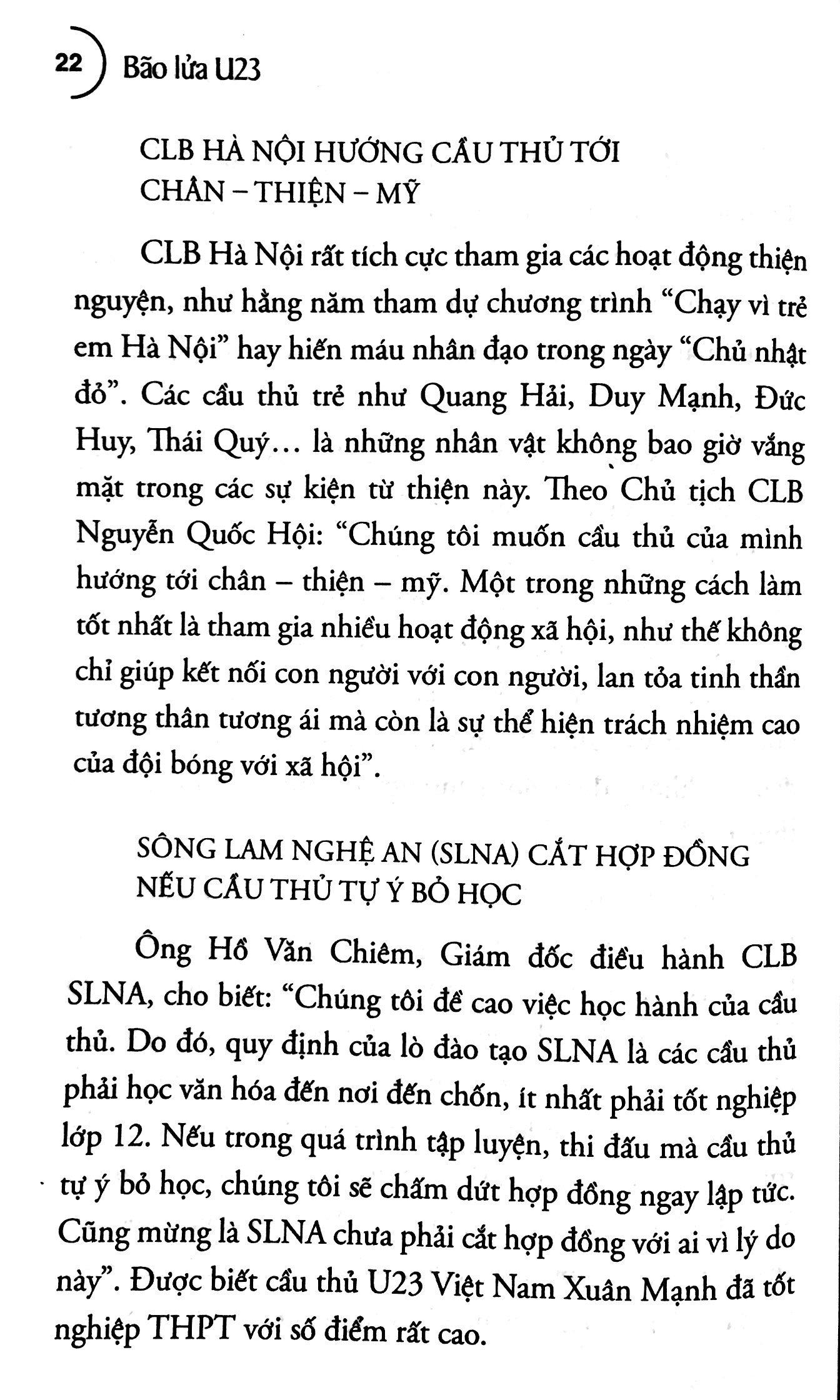 Bão Lửa U23 – Thường Châu Tuyết Trắng