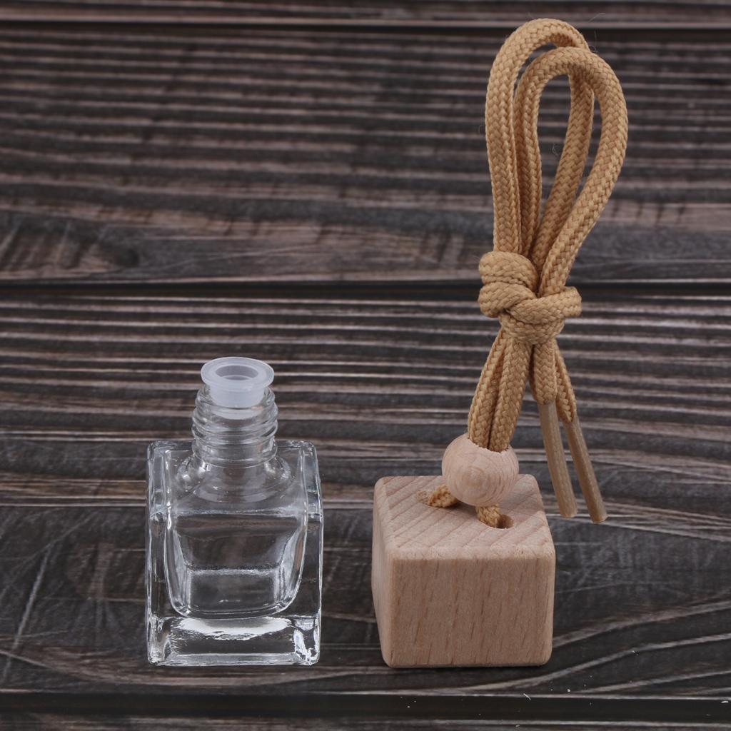 4pcs 6ml Car Hanging Perfume Bottle Essential Oil Bottle Pendant Decor Vials