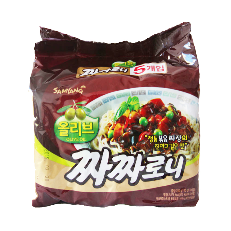 Lốc 5 gói Mì trộn tương đen Samyang 140gr