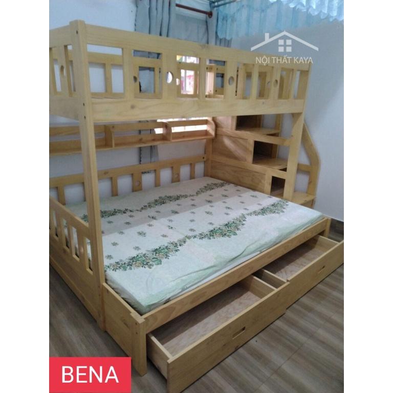 BENA – Giường 2 tầng + 2 Hộc Kéo 1m2 - 1m4