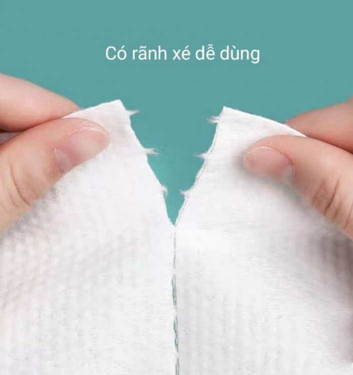 Khăn Lau Mặt Dùng 1 Lần Khô Đa Năng Hatsu lau mặt lau khô, lau ướt, tẩy trang G380-KhanHatsu