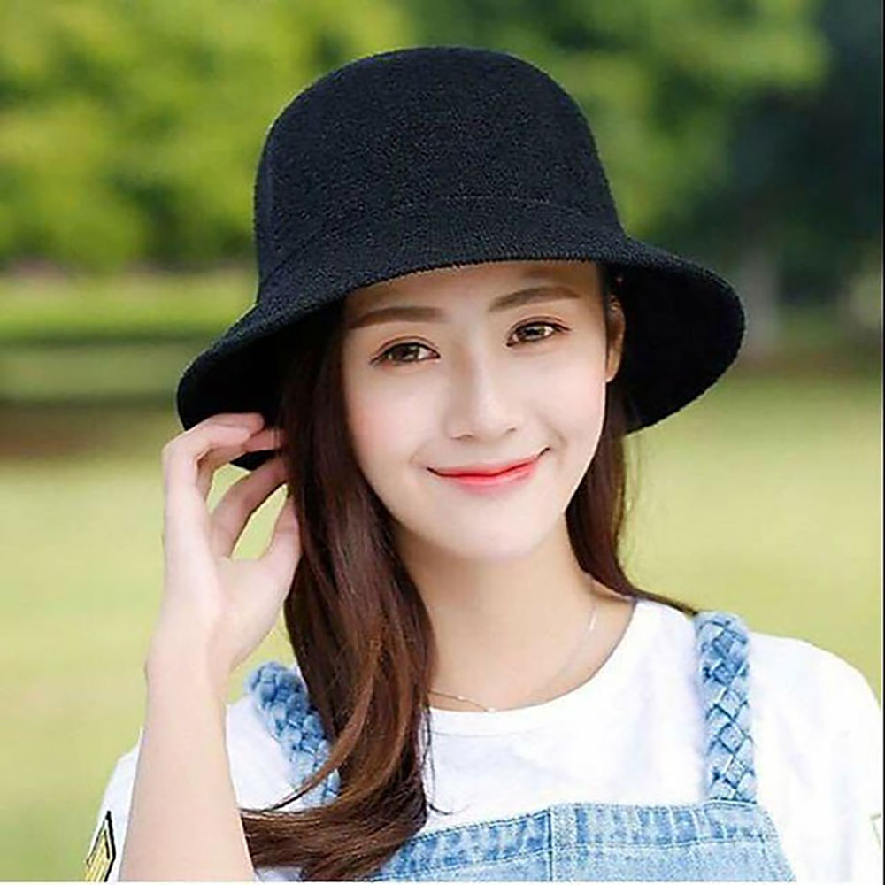 Mũ cói chữ M - nón cói vành nhỏ chống nắng, đi biển phong cách Hàn