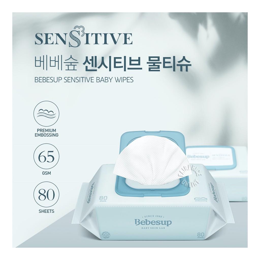 Khăn ướt BEBESUP SENSITIVE 80 tờ/gói nhập khẩu Hàn Quốc