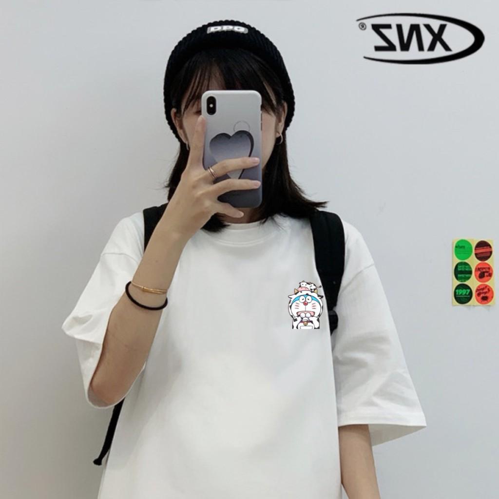 Áo thun tay lỡ Đô Rê Mon Bò Sữa phông Unisex nam nữ tee oversize form rộng pull Ulzzang Streetwear Hàn Quốc vải mềm
