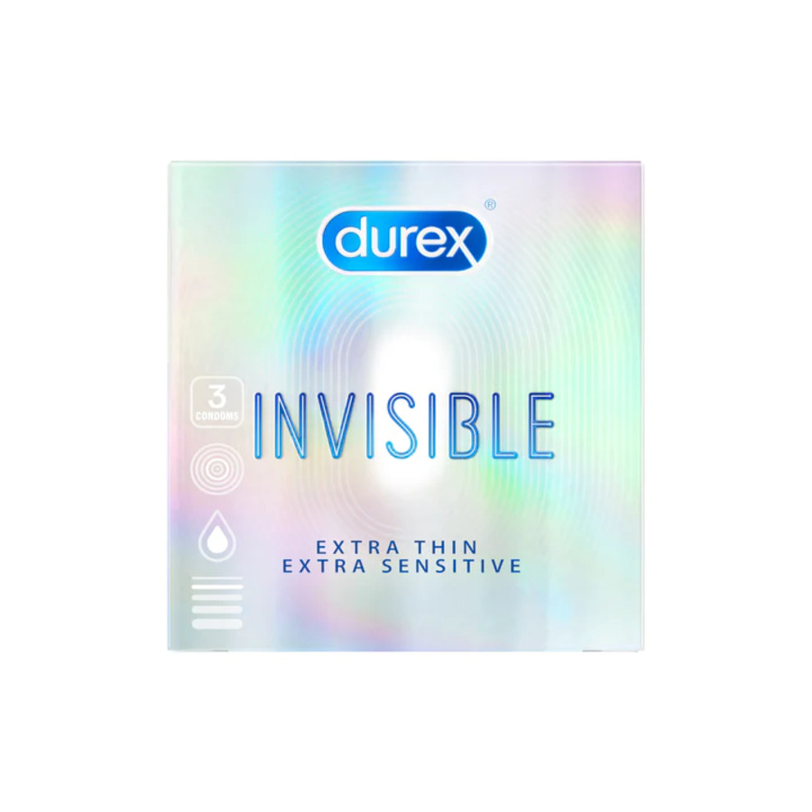 Hình ảnh Bao cao su Durex Invisible Extra Thin Extra Sensitive 1 Hộp 3 Bao