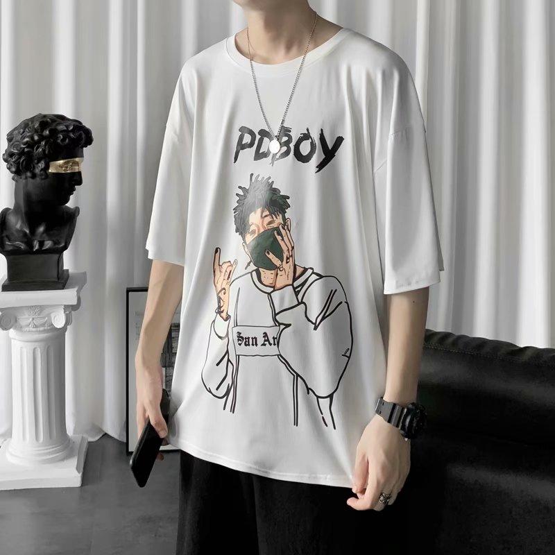 Áo Thun Nam Tay Ngắn In Hình Mặt Nạ Cá Tính