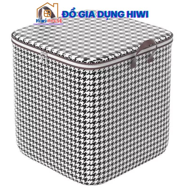 TÚI ĐỰNG CHĂN MÀN QUẦN ÁO HOẠ TIẾT KẺ CARO DÀY DẶN SIÊU BỀN TIỆN LỢI HIWIHOUSE