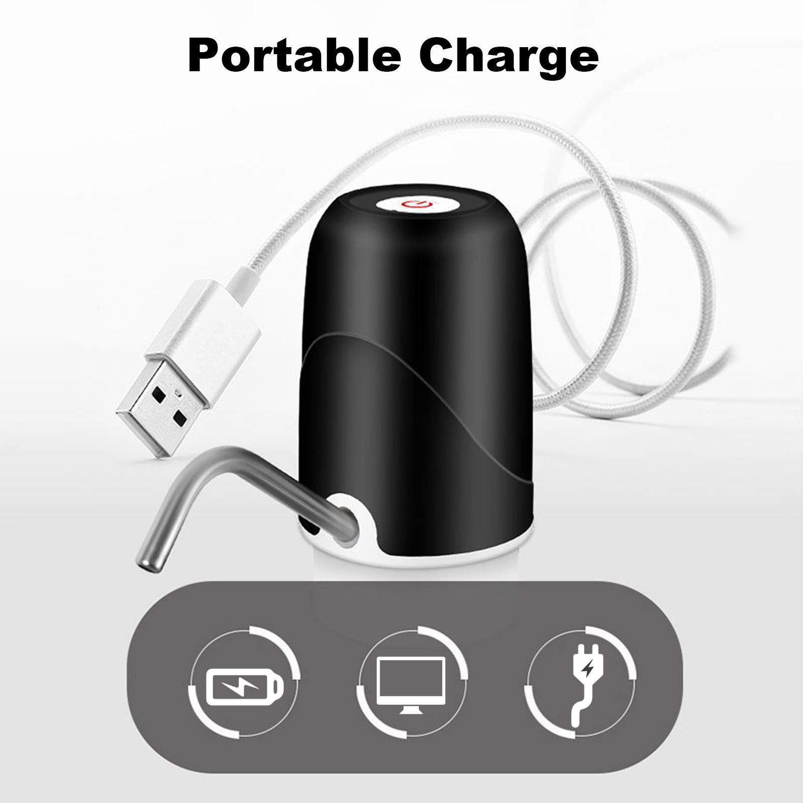 Máy bơm hút bình nước, dạng vòi tự động, chất liệu nhựa ABS bền chắc, sạc USB
