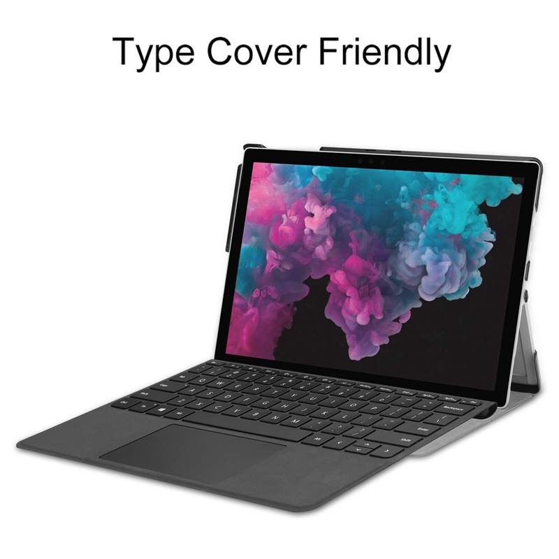 Bao Da Cover Cho Máy Tính Bảng Microsoft Surface Pro 4 / 5 / 6 / 7 12.3 Inch 2019 Hỗ Trợ Smart Cover