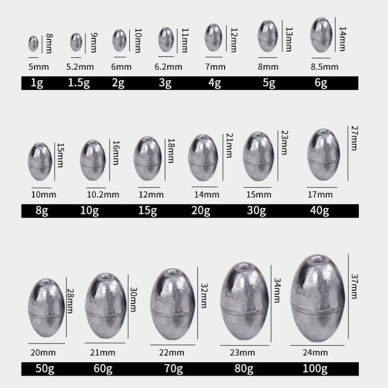 Chì Câu Cá Chì Tròn Xuyên Tâm Câu Cá 1KG Đủ Size PK7-1KG đồ câu FISHING_HD