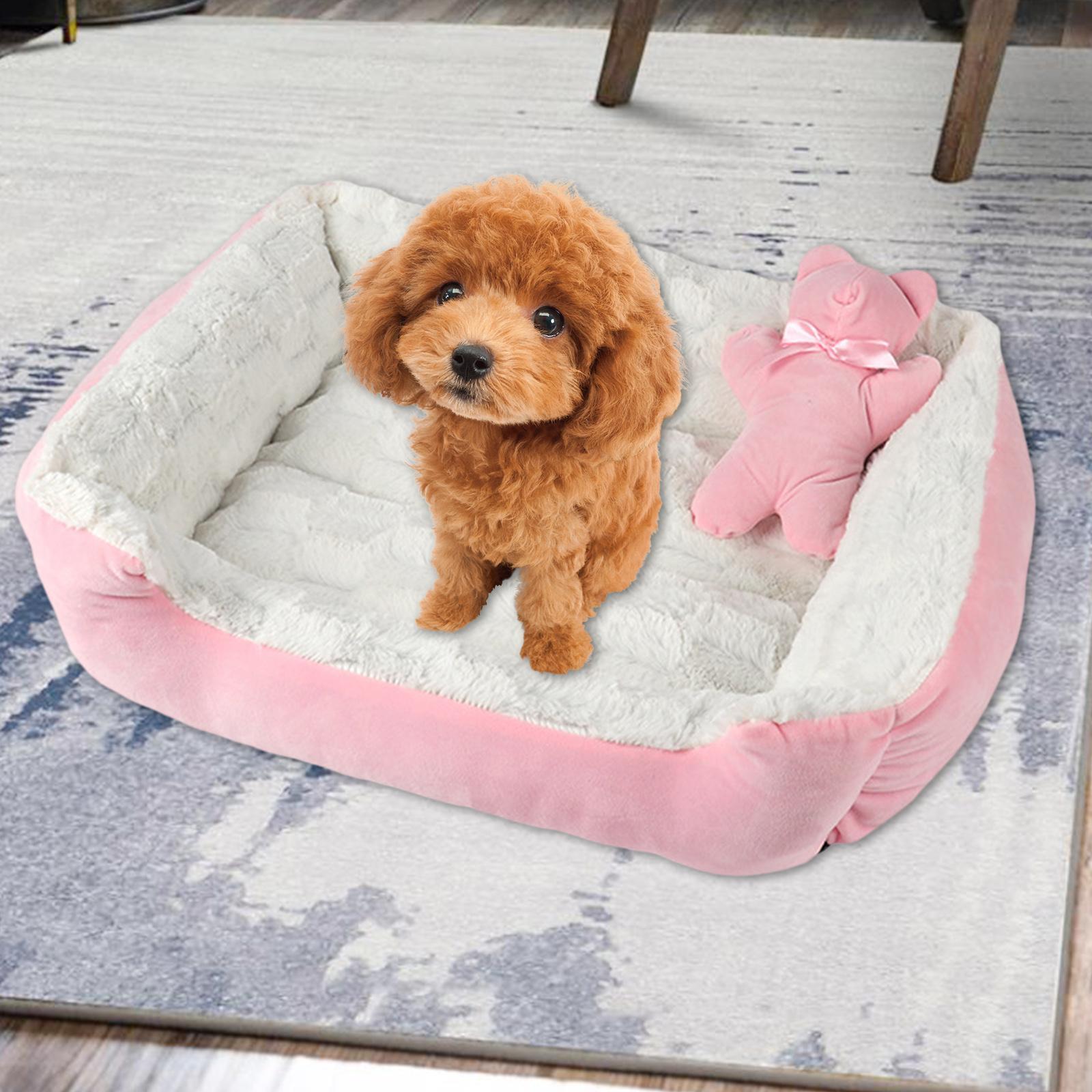 warming puppy cat bed Pink