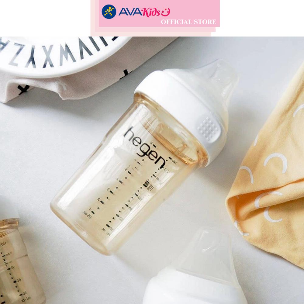Bình sữa nhựa PPSU Hegen cổ rộng 240 ml (3 – 6 tháng)