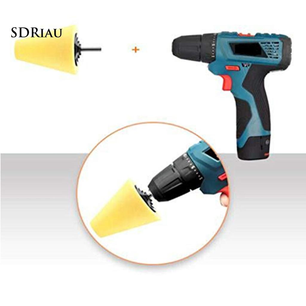Set 3 / 4 / 5 / 6 Miếng Xốp Hình Nón Nhiều Màu Sắc Dùng Để Đánh Bóng Xe Hơi