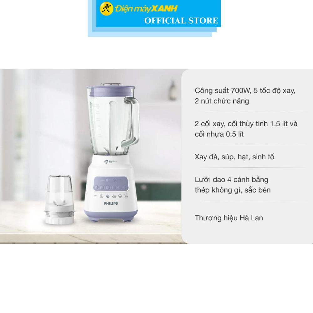 Máy xay sinh tố đa năng Philips HR2222/00 - Hàng Chính Hãng