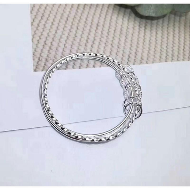 Vòng tay nữ tròn phay BẠC TA