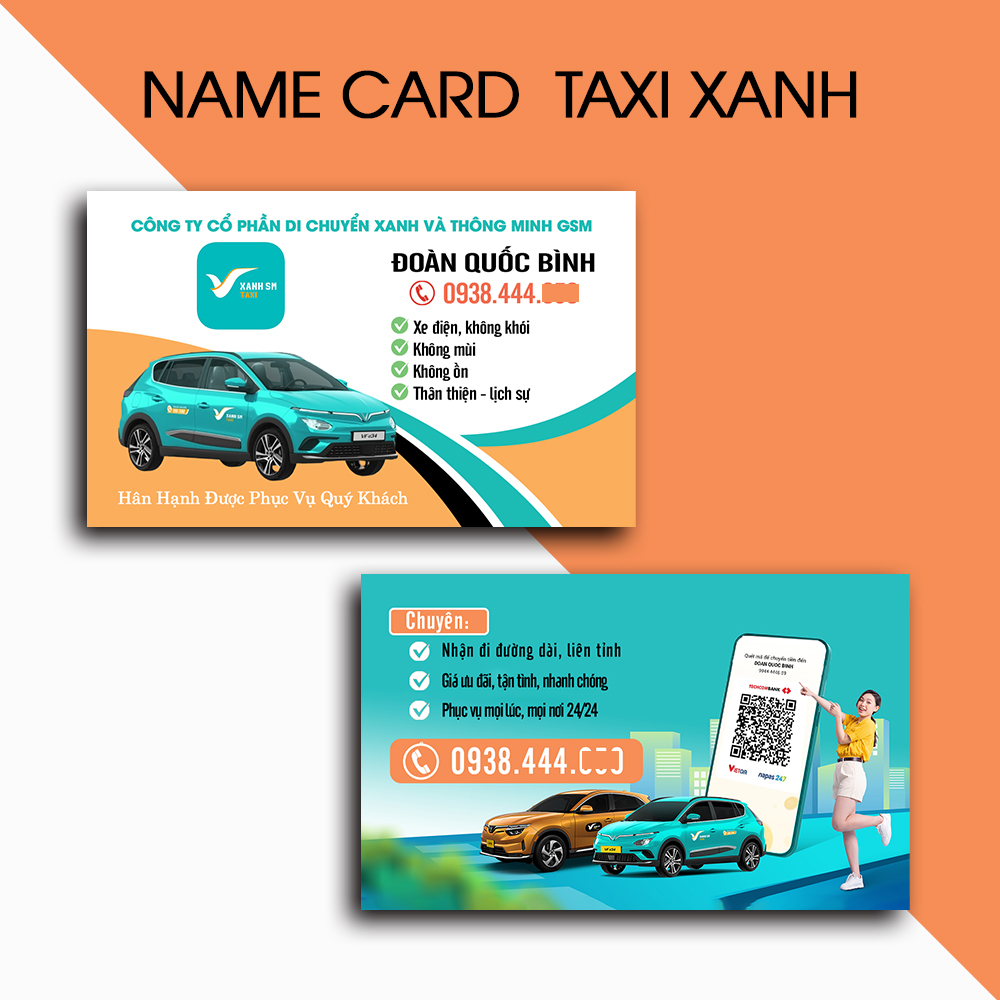 In Name Card - Danh Thiếp TAXI XANH SM | In Theo Yêu Cầu - MS: 111606