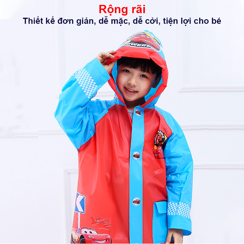 Áo mưa trẻ em hoạt hình Elsa & Peppa đáng yêu cho bé 4-10 tuổi – AM004