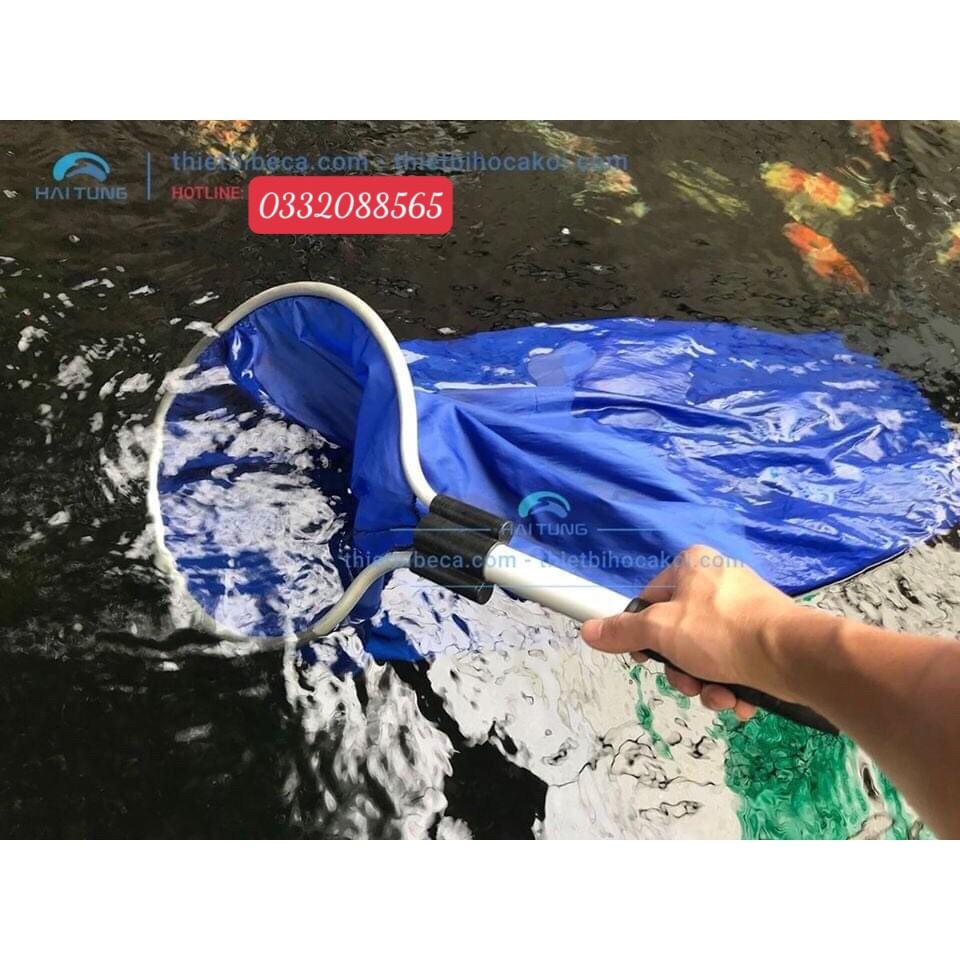 Vợt giữ nước k đáy, vợt k đáy, vợt bắt cá koi, cá rồng đường kính 30cm, cán dài 50-60