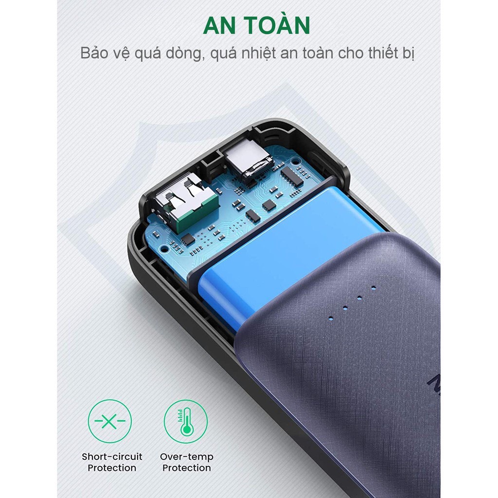 Pin Sạc Dự Phòng Mini 10000mAh UGREEN PB178 Hỗ Trợ Power Delivery + QC 3.0 - Sạc Nhanh 20W -  Nhỏ Gọn, Nhẹ Nhàng - Tích Hợp Chip Thông Minh