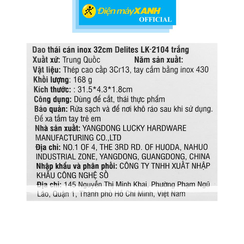 Dao thái inox Delites LK-2104 - Hàng Chính Hãng