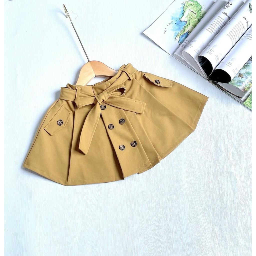 Chân váy xòe cho bé gái size 10-40kg chất kaki co giãn thoải mái