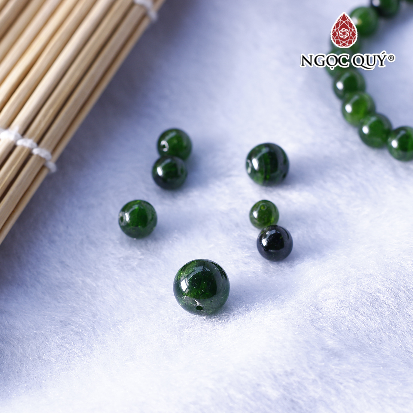 Hạt lẻ đá Diopside mệnh hỏa, mộc - Ngọc Quý Gemstones