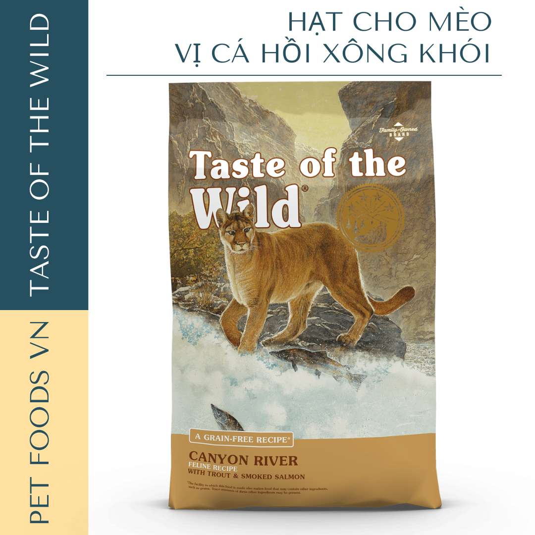 Hạt cho mèo TASTE OF THE WILD Canyon River vị Cá Hồi Vân &amp; Cá Hồi Xông Khói