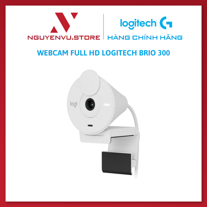 Webcam Logitech Brio 300 Full HD - Hàng Chính Hãng