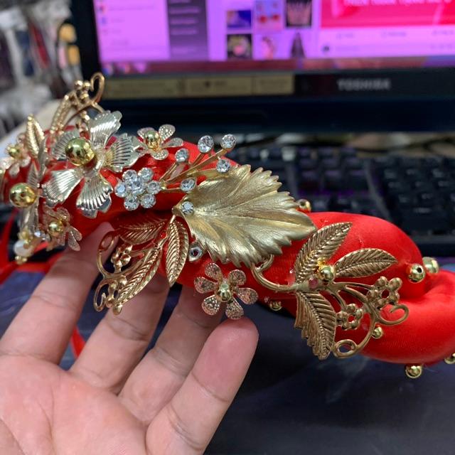 Mấn mỹ nhân phụ kiện cưới Giang mấn cô dâu mẫu chuyên cho cô dâu ăn hỏi hoặc cưới màu đỏ đẹp