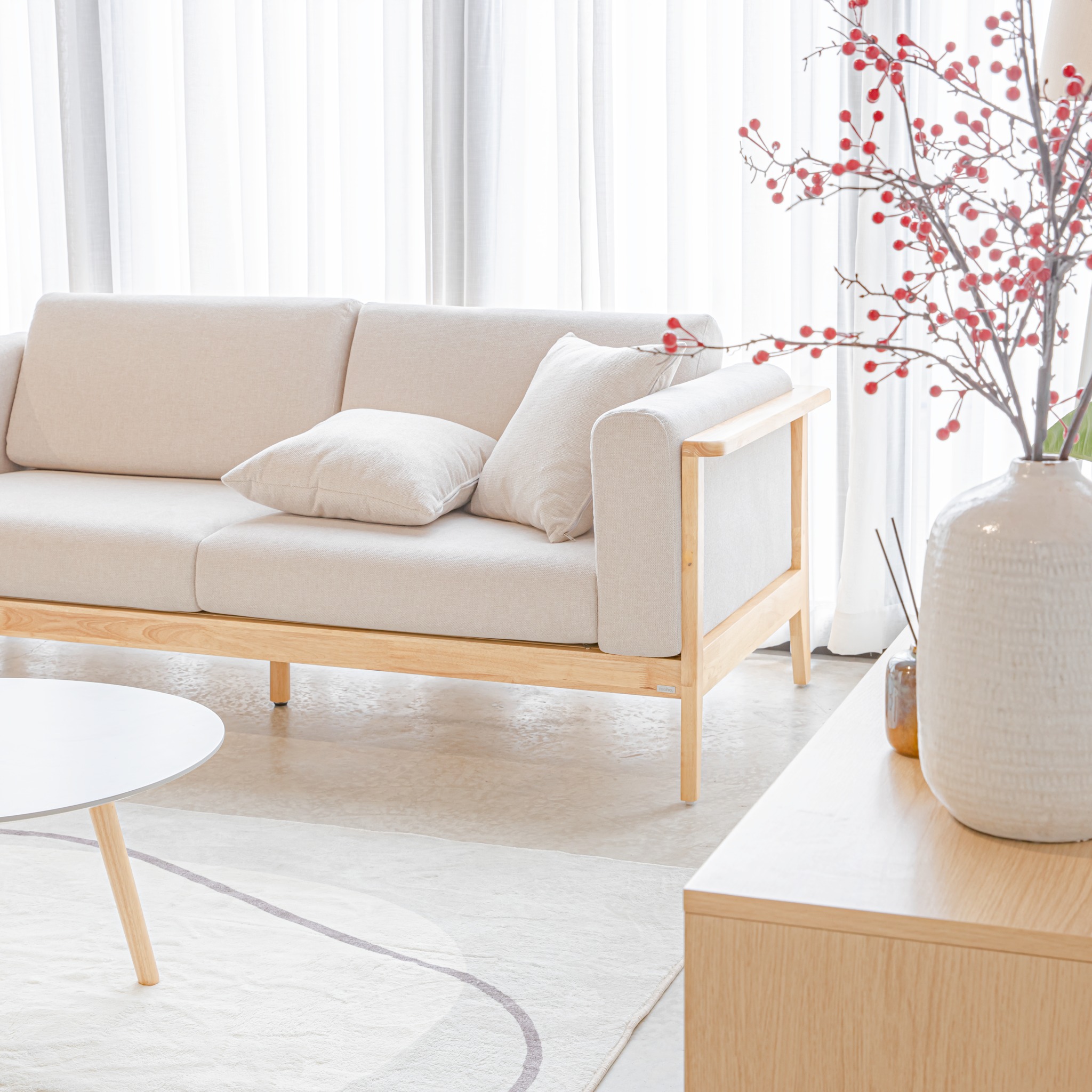 Ghế Sofa Gỗ Cao Su Tự Nhiên MOHO FYN 901