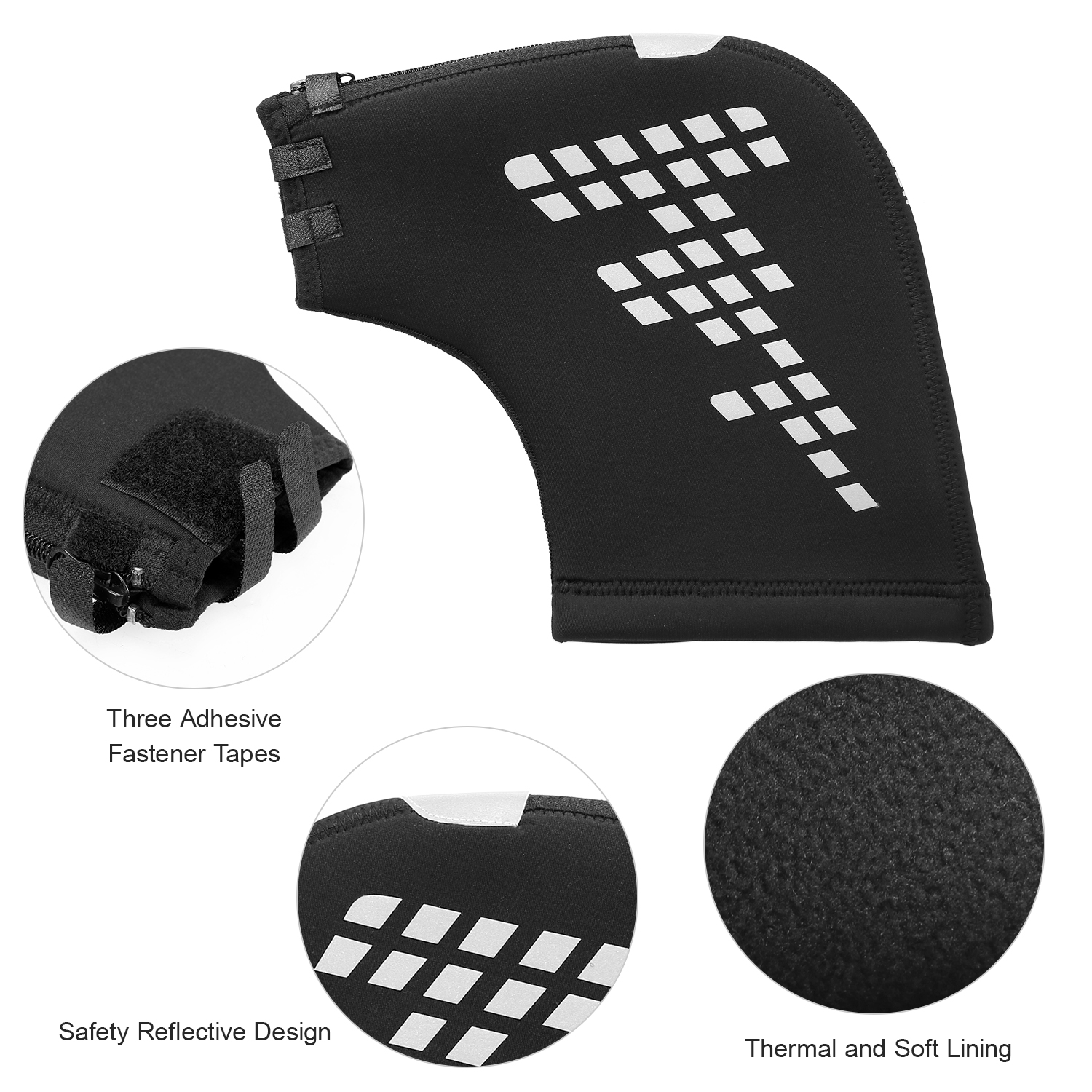 Găng Tay Phản Quang Giữ Nhiệt Gắn Ghi Đông Xe Đạp