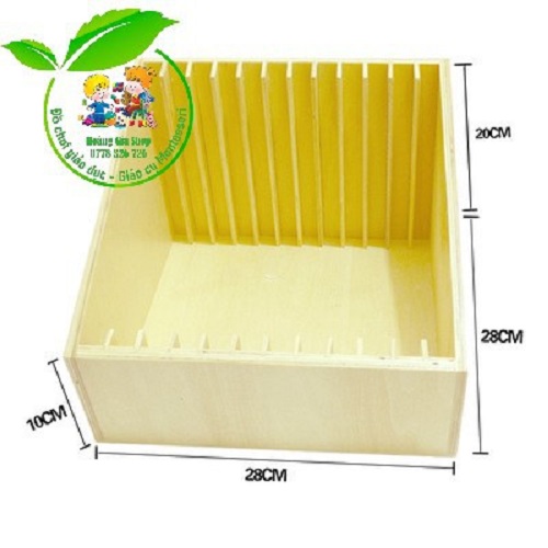 Tủ đựng 12 khung cài áo Montessori (Stand for 12 Dressing Frames)