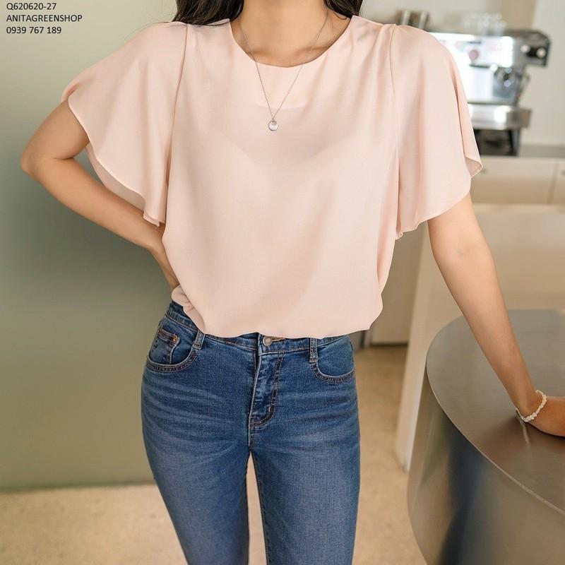 Q620620 ÁO VOAN NỮ TAY LOE
