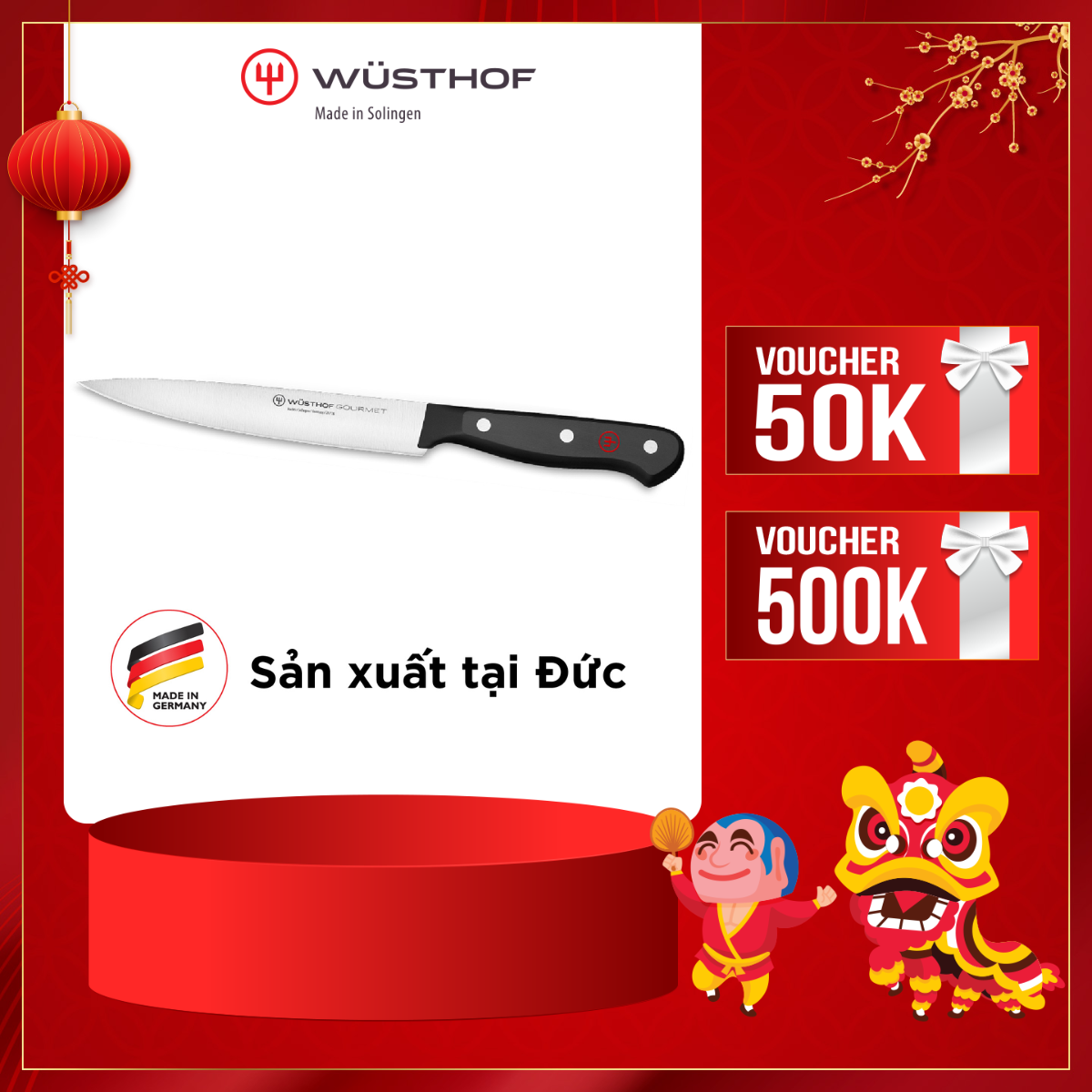 Dao đa năng Wusthof Gourmet 12cm-Hàng chính hãng