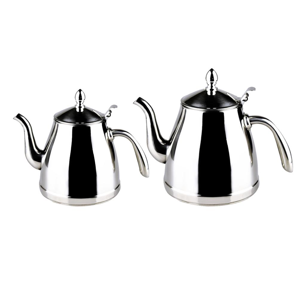 1.5L Stainless Steel Teapot Tea / Coffee Pot Kettle with Mesh Filter Infuser